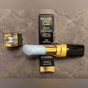 💯Auth CHANEL Rouge Coco Flash Lipstick #284 Baby Blue - Denim Collection RARE!!